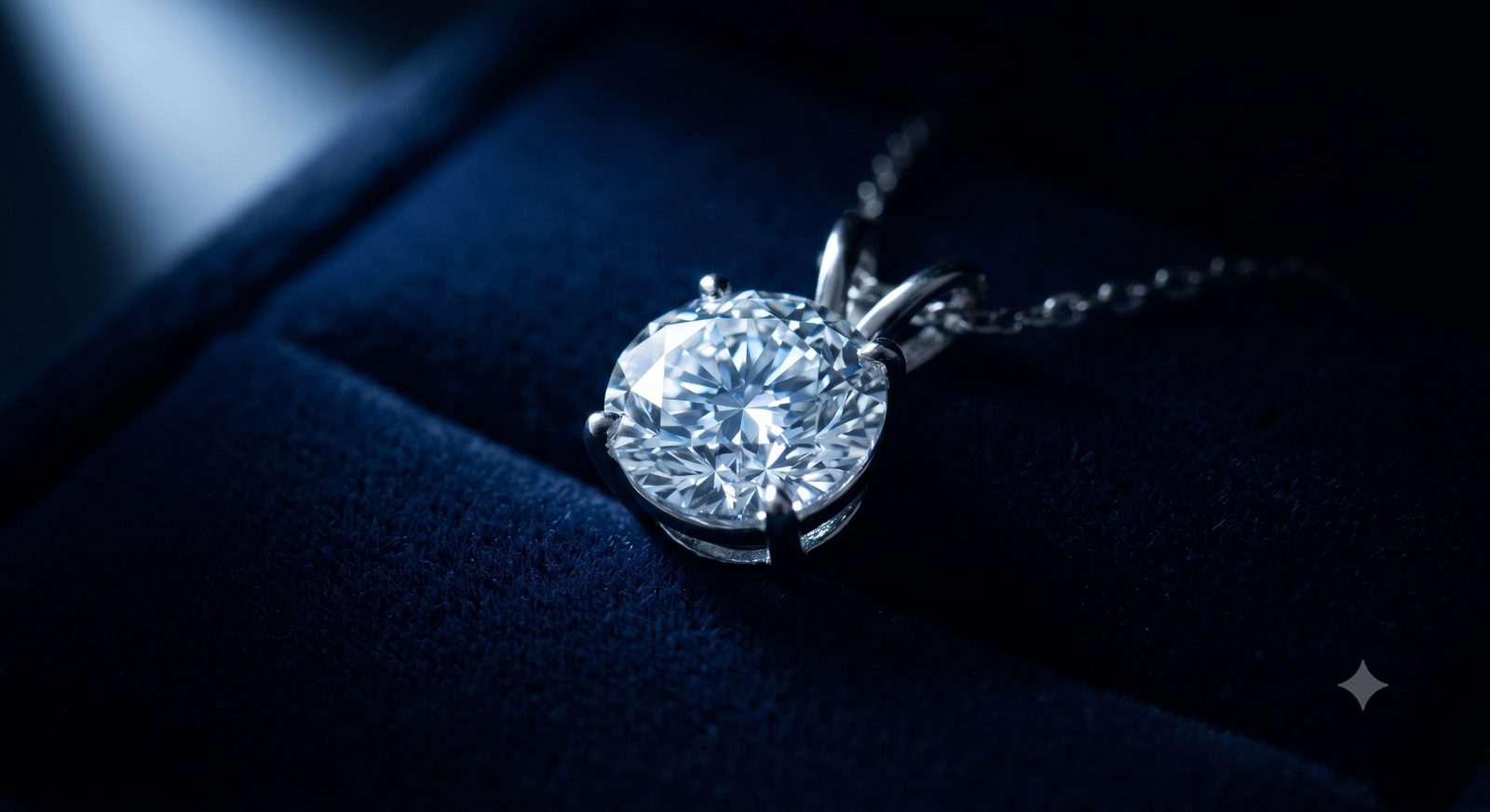 Finished diamond pendant